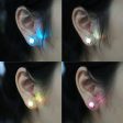 1 Pair Fashion LED Earrings Glowing Light Up Diamond Earring Stud For Sale