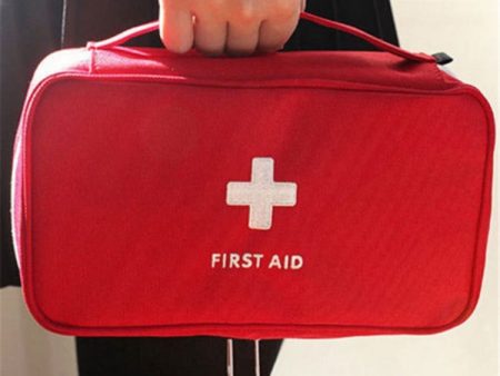 Travel First Aid Kit Bag Home Emergency Medical Survival Rescue Box, 23x13x7.5cm (Red), 23x13x7.5cm (Gray) Online Sale