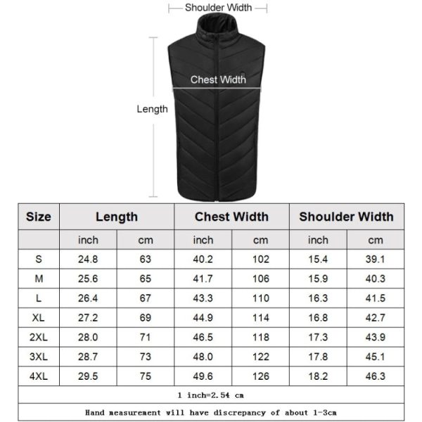 USB Security Smart Constant Temperature Fever Men Stand Collar Cotton Vest Online Sale