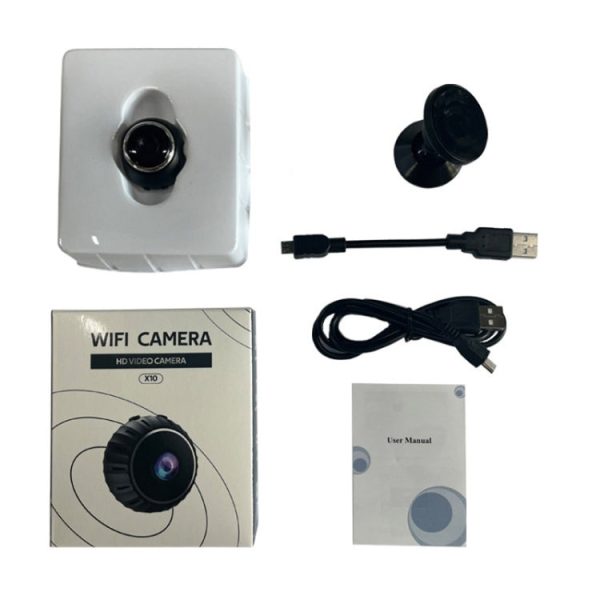 X10 HD Infrared Night Vision Mini WiFi Camera With Base For Cheap