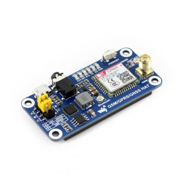 Waveshare GSM GPRS GNSS Bluetooth HAT for Raspberry Pi For Sale