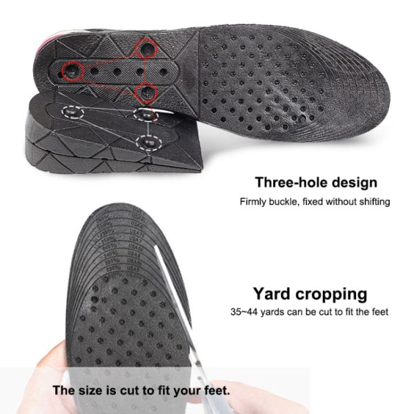 1 Pair Adjustable Breathable Shockproof Invisible Combination Heightening Full Insole Shoe-pad, Size: 225-270cm, 225-270cm Fashion