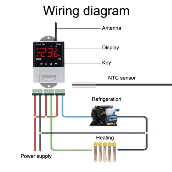 WiFi Intelligent Aquarium Fish Tank Hatch Central Air Conditioning Temperature Controller Sale