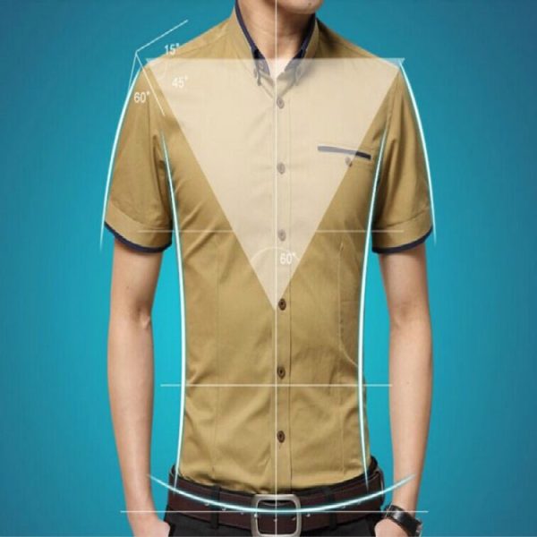 Men Business Shirt Short Sleeves Turn-down Collar Shirt, M, L, XL, XXL, XXXL, XXXXL Fashion