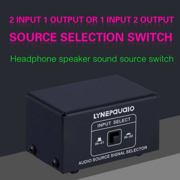 B101 2 In 1 Out (1 In 2 Out) Audio Source Signal Selection Switcher Computer Speaker  RCA Lossless Audio Source Switcher, B101 Online Sale