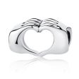 DIY Bracelet Beads Holding Hands Heart-to-heart S925 Sterling Silver Beads, SCC125 Fashion