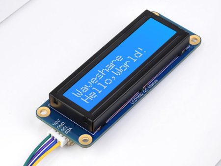 Waveshare 23991 LCD1602 I2C Module, White with Blue Background, 16x2 Characters, 3.3V 5V, 23991 Cheap