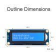 Waveshare 23991 LCD1602 I2C Module, White with Blue Background, 16x2 Characters, 3.3V 5V, 23991 Cheap