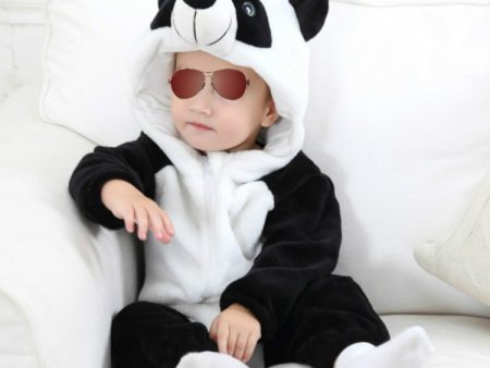 Babies Cartoon Animal Shape Flannel Jumpsuit Romper, 100CM Hot on Sale