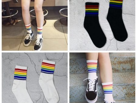 3 Pairs Children Fashion White Cotton Cocks Hipster Cartoon Colored Ankle Socks Female, 42cm, 50cm For Discount