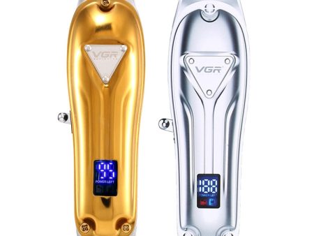 VGR V-063 8W USB Household Portable Metal Hair Clipper with LCD Display, V-063 (Gold), V-063 (Silver) Hot on Sale