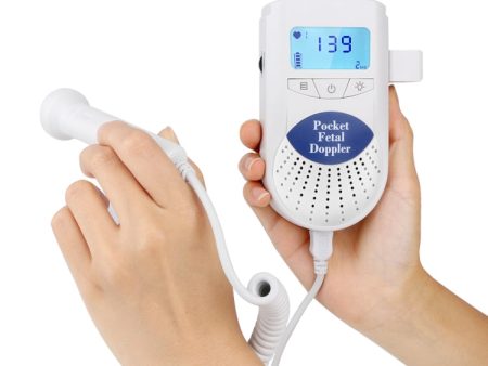 FD-100 Digital Fetal Doppler Ultrasound Sound Baby Heartbeat Detector Monitor LED Digital Prenatal Pocket Fetal Doppler Stethoscope, FD-100   (Blue) Online