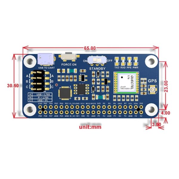 Waveshare L76X Multi-GNSS HAT for Raspberry Pi, GPS, BDS, QZSS, L76X Hot on Sale