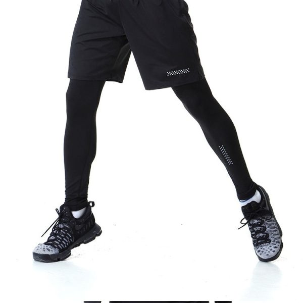 SIGETU Men Elastic Quick-drying Sports Leggings (Color:Black Size:S) Discount