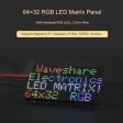 Waveshare RGB Full-color LED Matrix Panel, 2.5mm Pitch, 64x32 Pixels, Adjustable Brightness, 23707, 23707 Discount