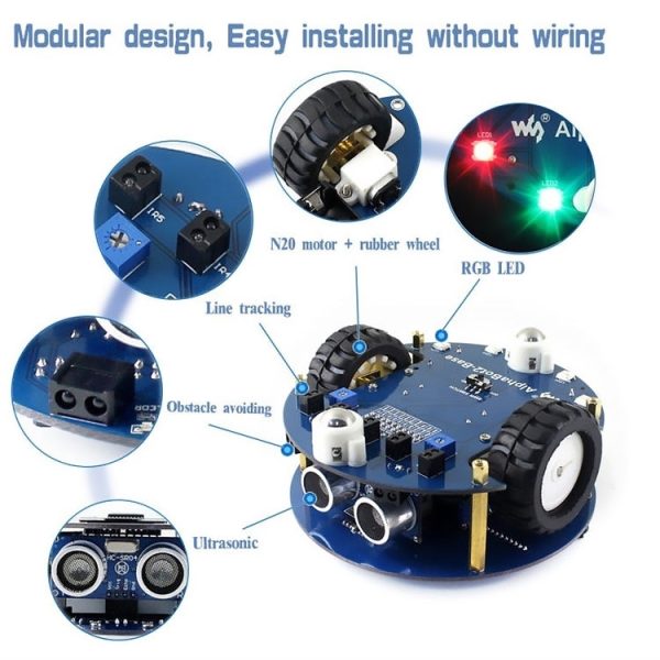 Waveshare AlphaBot2 Robot Building Kit for Arduino (no Arduino Controller), For Arduino (no Arduino Controller) Online Sale