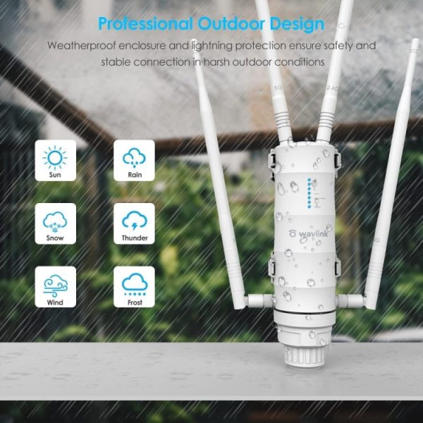 WAVLINK WN572HP3 AC1200 Dual Band Weatherproof Wireless Router Outdoor WiFi Extender, US Plug, EU Plug, UK Plug, AU Plug For Cheap