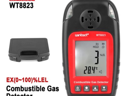 WT8823 Combustible Gas Alarm Detector Gas Leakage Flammable Natural Digital LCD Display Gas Leak Detector Monitor Gas Analyzer, WT8823 Discount