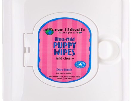 Earthbath Ultra-Mild Puppy Wipes, Wild Cherry 1ea 100 ct on Sale