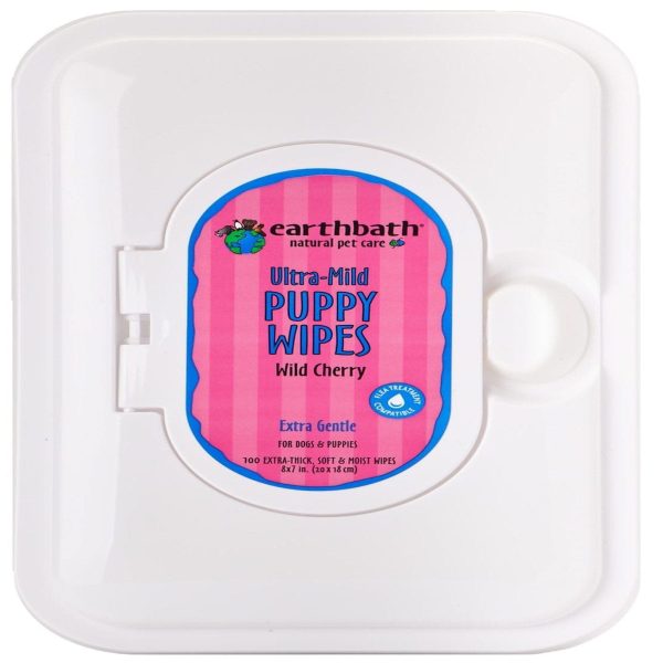 Earthbath Ultra-Mild Puppy Wipes, Wild Cherry 1ea 100 ct on Sale