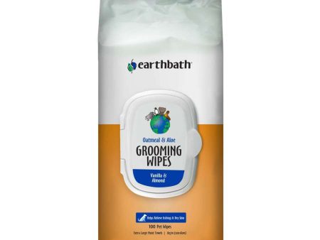 Earthbath Oatmeal & Aloe Grooming Wipes, Vanilla & Almond Soft-Sided Pouch 1ea 100 ct Online now