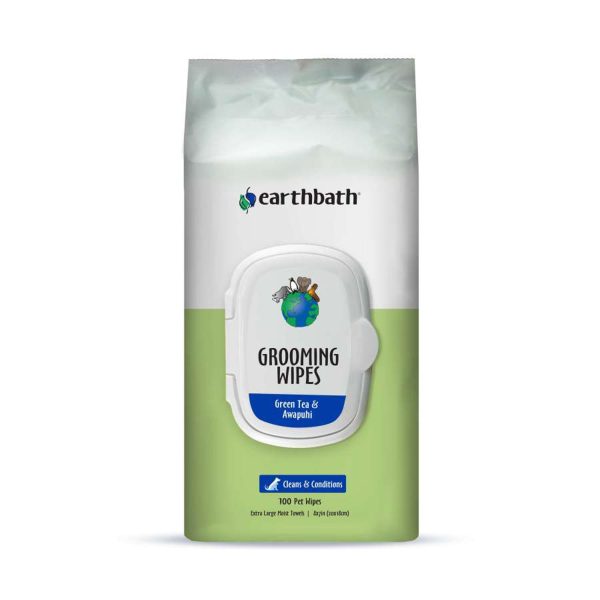 Earthbath Grooming Wipes, Green Tea & Awapuhi 1ea 100 ct Fashion