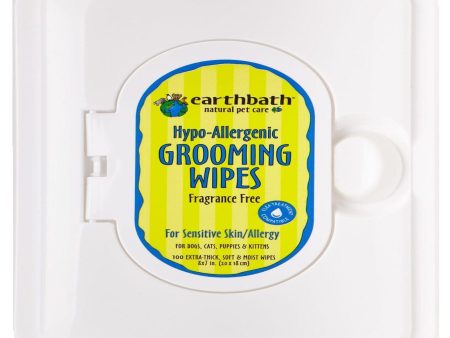 Earthbath Hypo-Allergenic Grooming Wipes, Fragrance Free 1ea 100 ct Discount