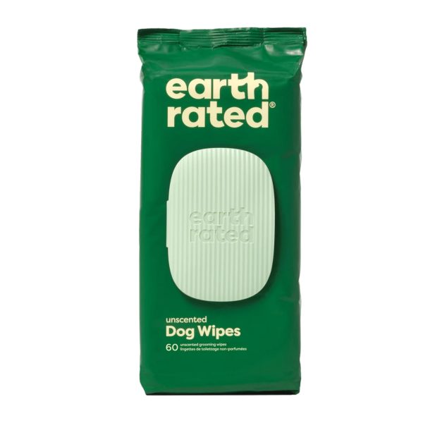 Earth Rated Dog Grooming Wipes Unscented 60 Count Online Hot Sale