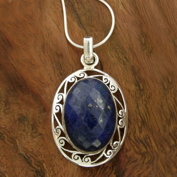 Seductive Blue Sterling Silver Necklace Fashion