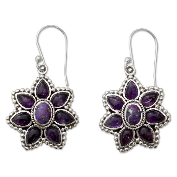 Ruffled Petals Sterling Silver Dangle Earrings Online Sale