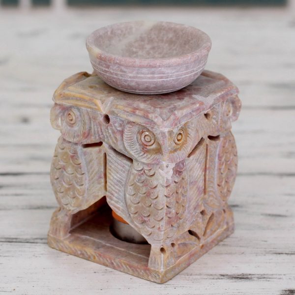 Agra Owls Soapstone Oil Warmer Online Hot Sale