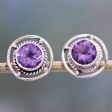 Purple Wheels Amethyst Stud Earrings Supply