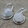 Lunar Goddess Moonstone Silver Dangle Earrings Fashion