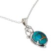 Sky Whisper Blue Composite Turquoise Sterling Silver Necklace from India Sale