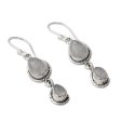 Misty Teardrops Moonstone Dangle Hook Earrings Cheap