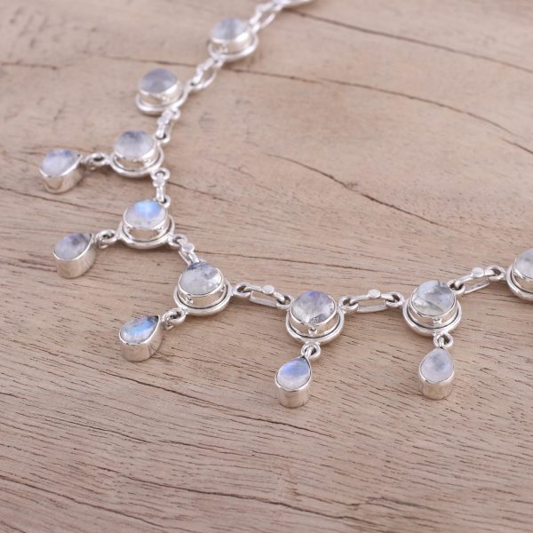 Shimmer Moonstone Waterfall Necklace Online now