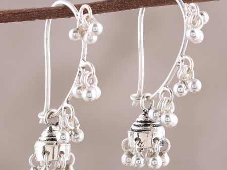 Music Silver Jhumki Style Jingle Bell Earrings Online Sale