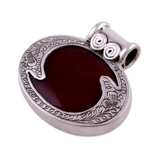 Royal Amulet Sterling Silver Pendant For Sale