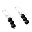 Midnight Radiance Hand Crafted Onyx and Sterling Silver Dangle Earrings For Cheap