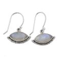 Protective Eyes Rainbow Moonstone Dangle Earrings Supply