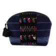 Tactic Stripes in Navy Handwoven Cotton Cosmetic Bag in Navy from Guatemala Discount