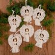 Snow Angels Cotton and Bamboo Angel Holiday Ornaments (Set of 6) Supply