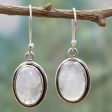 Lunar Goddess Moonstone Silver Dangle Earrings Fashion