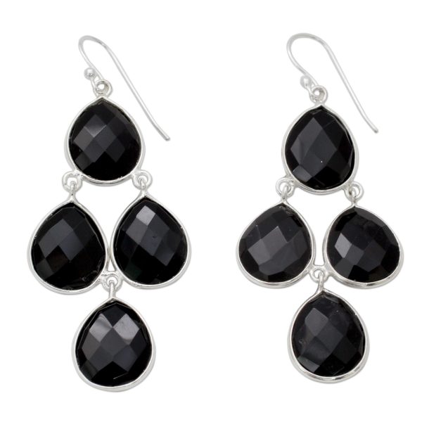 Midnight Chandelier Sterling Silver Earrings Sale