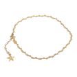 Moonlit Starfish 18k Gold Plated Sterling Silver Starfish Anklet from Peru Fashion