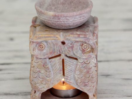 Agra Owls Soapstone Oil Warmer Online Hot Sale