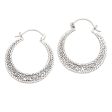 Sukawati Circles Sterling Silver Hoop Earrings from Bali Online now