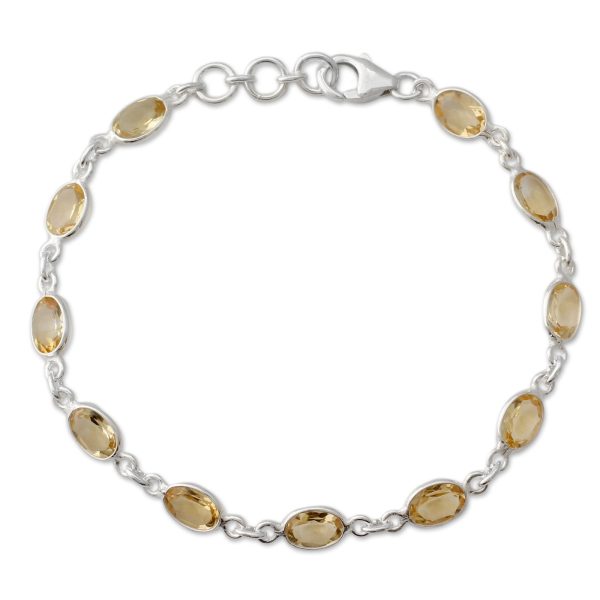 Romantic Yellow Tennis Bracelet For Cheap