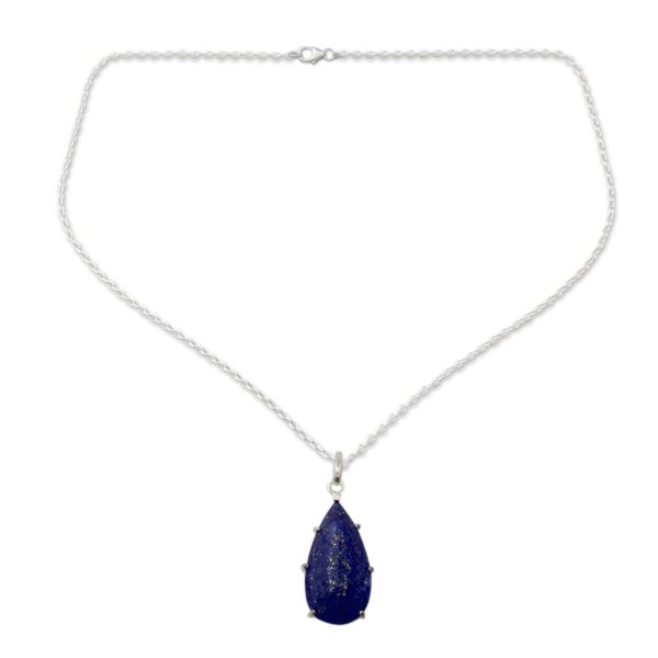 Royal Droplet Lapis Lazuli Pendant Necklace Sale