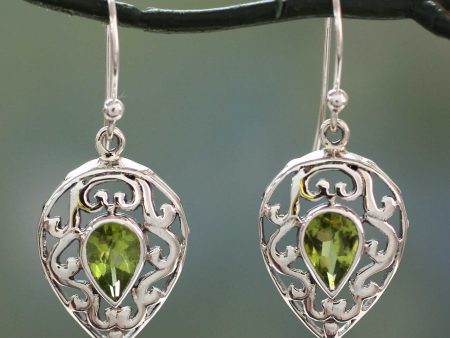 Lime Lace Peridot Drop Earrings Supply